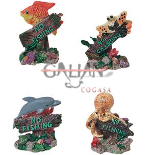 FIGURA CON CARTEL NO FISHING 5.5*3.9*5.7