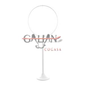 PIE CIRCULAR METALICO BLANCO (142*58)   