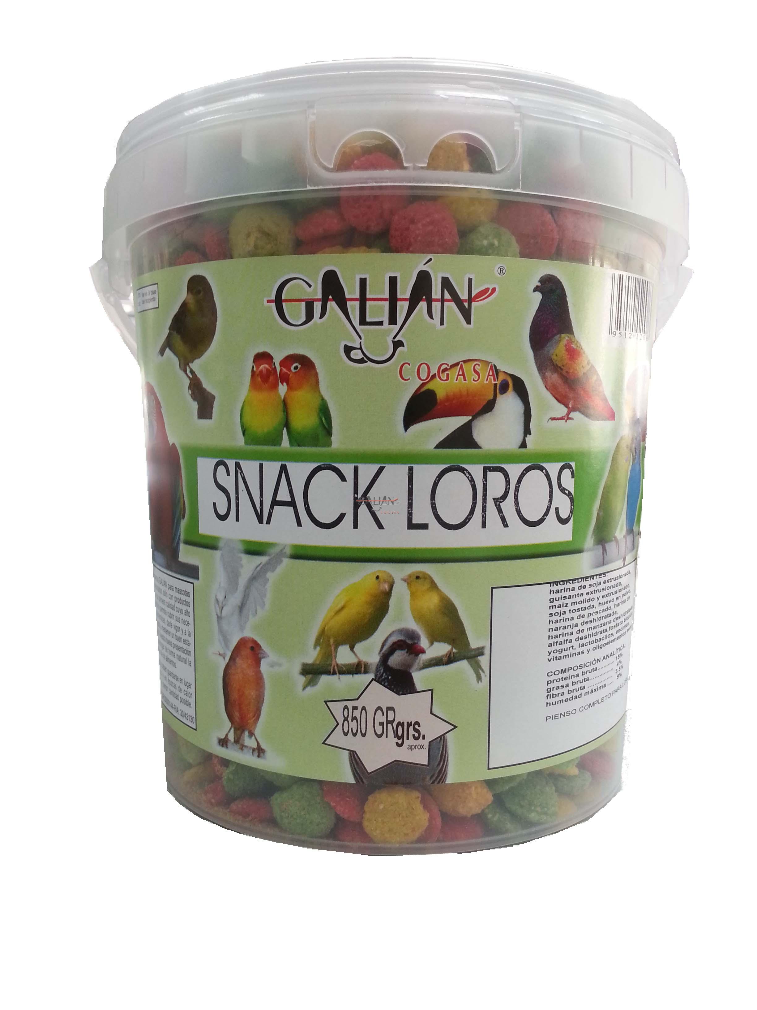 SNACK LOROS GALIAN 820 GR CUBO          