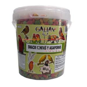 SNACK NINFAS Y AGAPORNIS 800 GR CUBO    