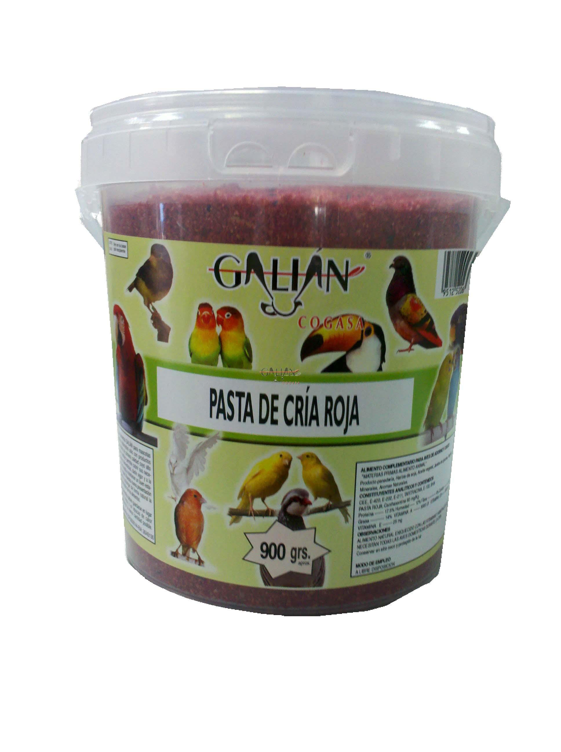 PASTA DE CRIA ROJA GALIAN 900 GR CUBO   