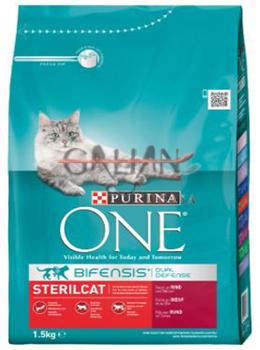 PURINA ONE GATO STERILCAT BUEY&TRIGO 1,5