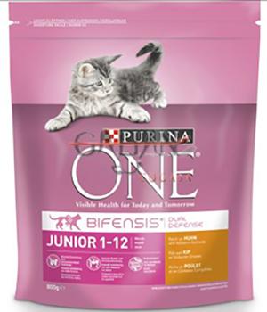 PURINA ONE GATO JUNIOR POLLO&CEREAL 450G