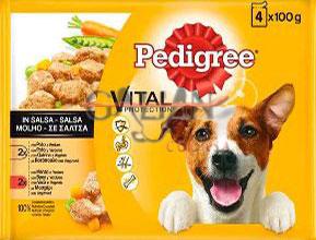 PEDIGREE BOLSITA POLLO BUEY Y VERD 4*100