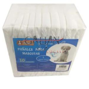 PAÑAL MASCOTAS L 52.5*35 CM10 UDS       