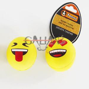 PELOTA PERROS GOMA EMOJI 6.3 CM         