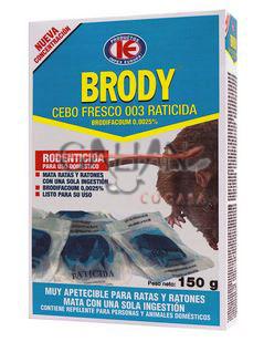 BRODIFACOUM CEBO FRESCO BRODY 150 GR    